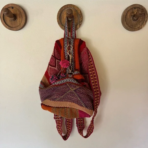 Colorful Woven boho Backpack purse - Picture 1 of 11